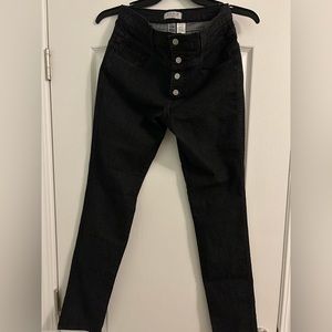 Judy Blue black button fly skinny jeans